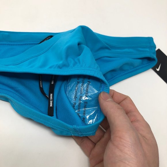 Nike Women's Light Blue Solid Sport Bikini Bottom Size Large - Picture 6 of 11